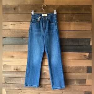 FatFace Elise Wide Leg Jeans High Rise Blue Denim